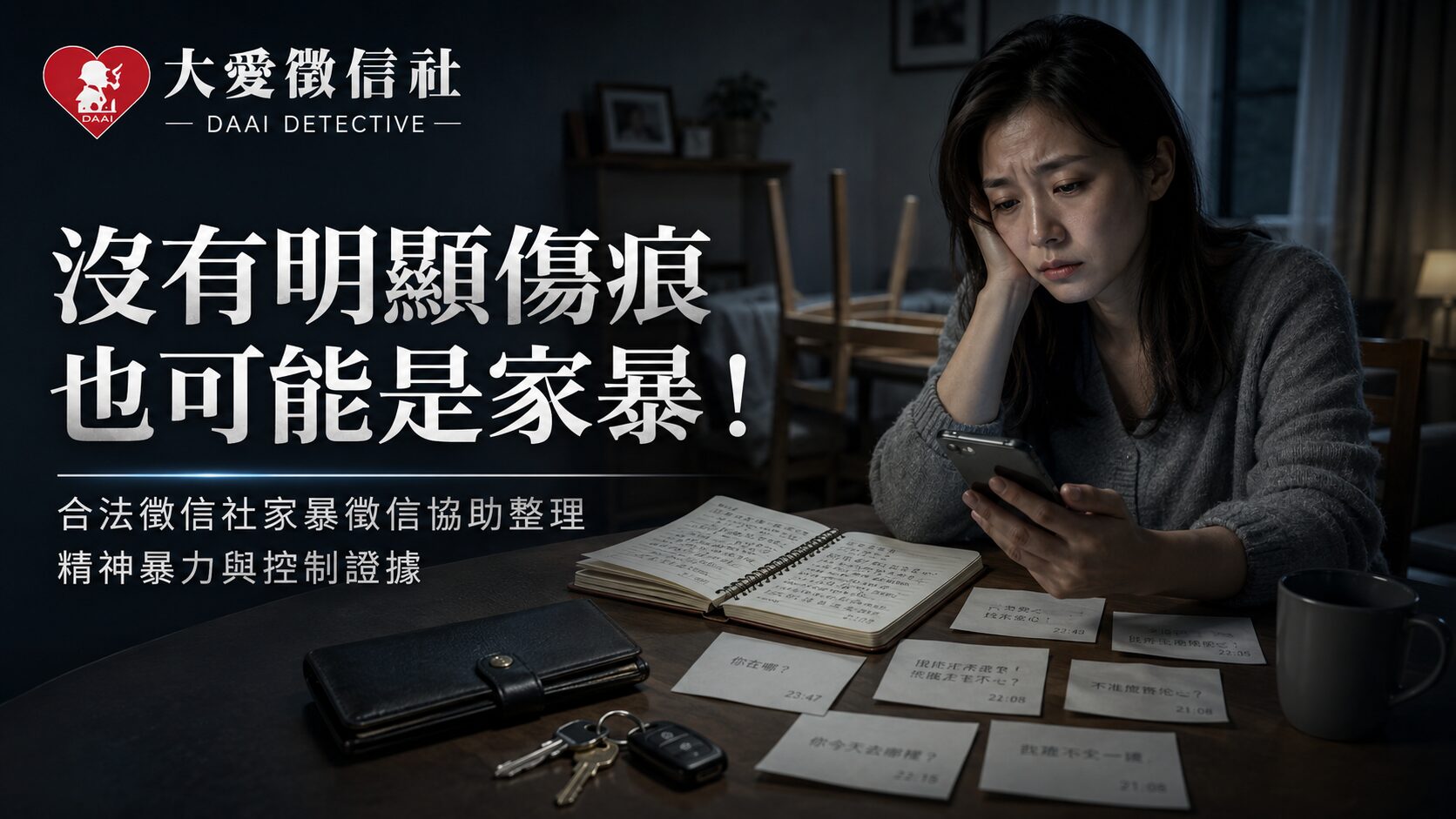 身上沒有傷也算家暴 精神控制舉證成關鍵難題（圖／記者爆料網）